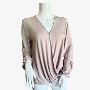 Banana Republic Elegant Blush Wrap Top